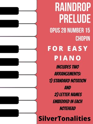 cover image of Raindrop Prelude Opus 28 Number 15 Easy Piano Sheet Music Combo